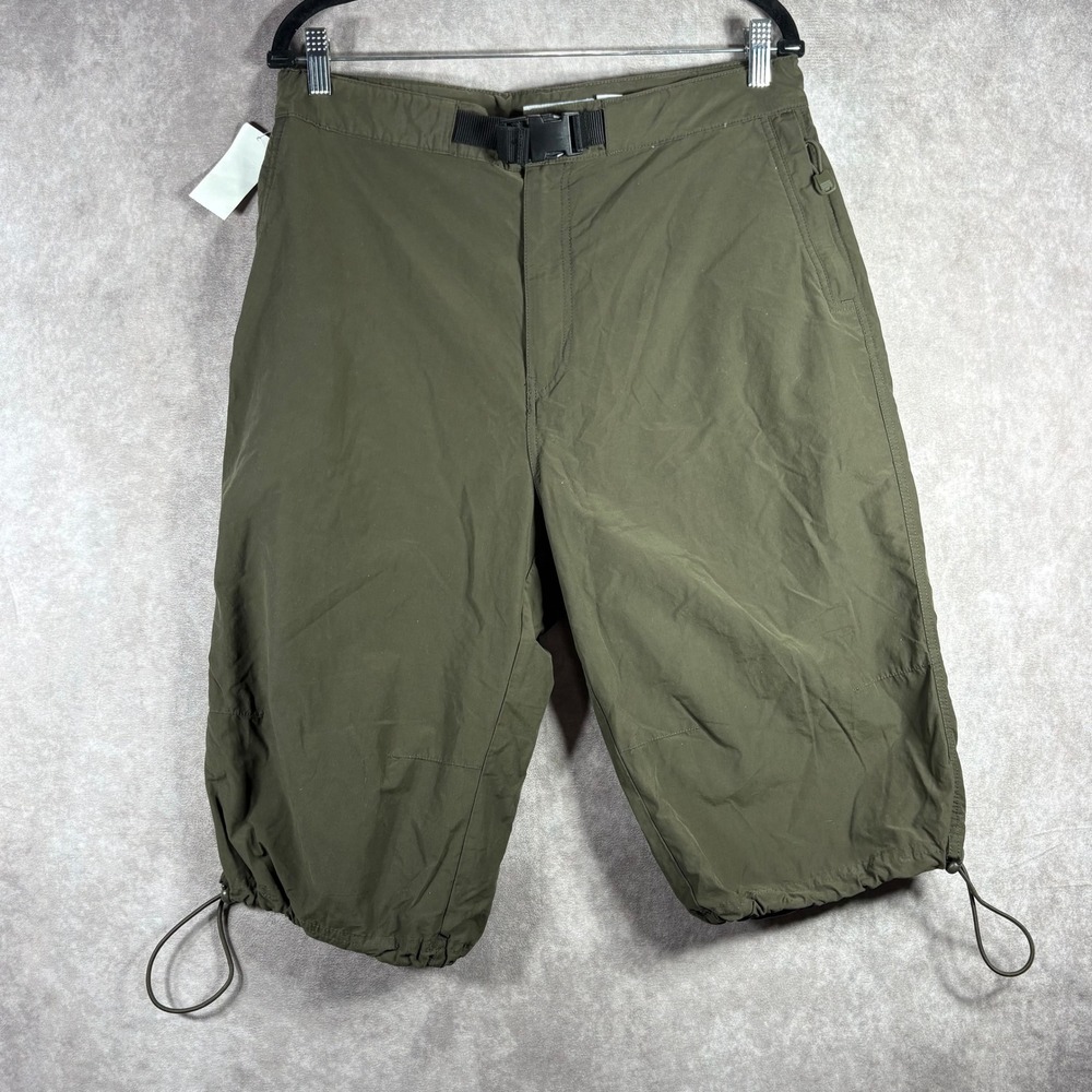 Old‎ Navy Shorts Mens 34 Green Vintage Y2K Gorpcore Hiking Nylon Blend Cinch NEW